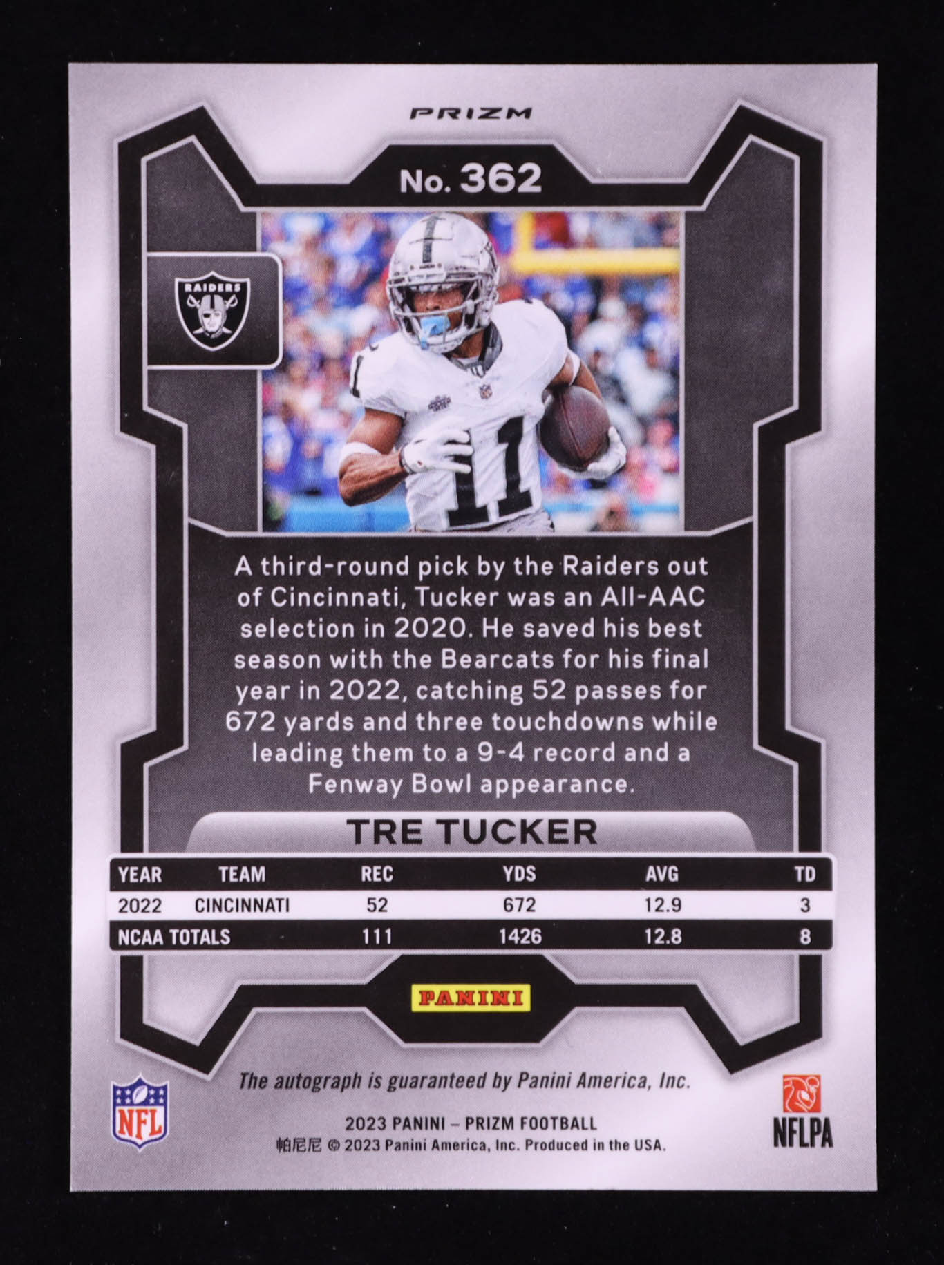 Tre Tucker 2023 Panini Prizm Autographs Prizms Silver #362 RC at PristineAuction.com Tre Tucker 2023 Panini Prizm Autographs Prizms Silver #362 RC at PristineAuction.com