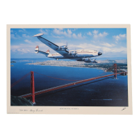 Larry Girard Signed Stan Stokes "Sentimental Journey" Lithograph Inscribed "TWA CAPT." (AIV) at PristineAuction.com