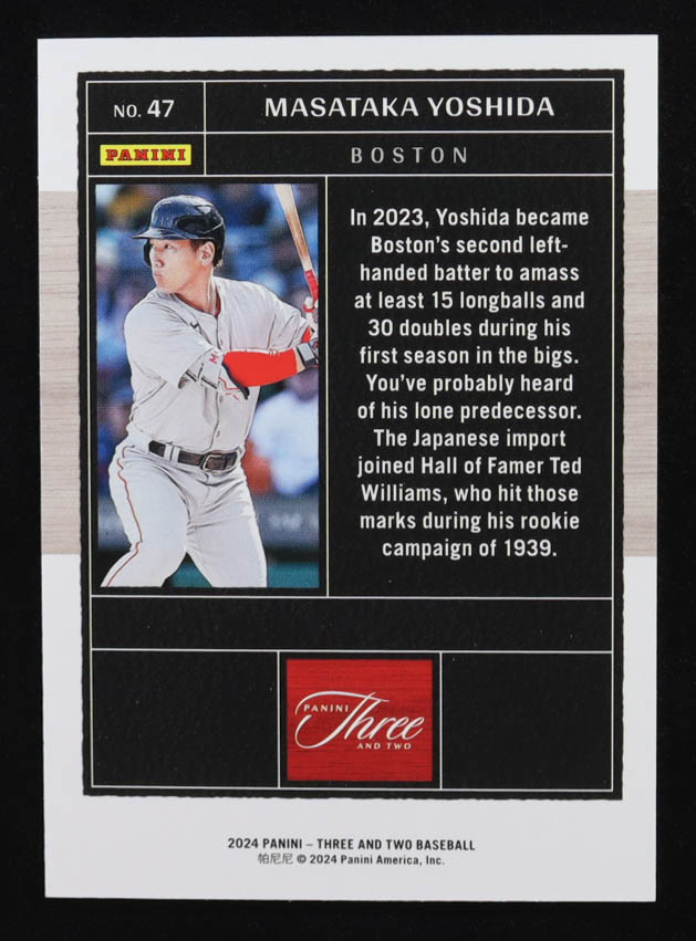 Masataka Yoshida 2024 Panini Three and Two #47 #10/99 at PristineAuction.com Masataka Yoshida 2024 Panini Three and Two #47 #10/99 at PristineAuction.com