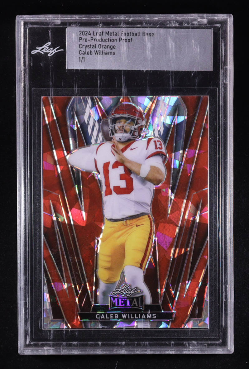 Caleb Williams 2024 Leaf Metal Crystal Orange Pre-Production Proof #NNO #1/1 RC (Leaf) at PristineAuction.com Caleb Williams 2024 Leaf Metal Crystal Orange Pre-Production Proof #NNO #1/1 RC (Leaf) at PristineAuction.com