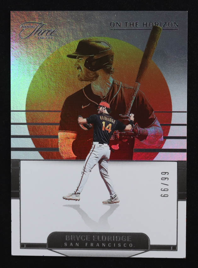 Bryce Eldridge 2024 Panini Three and Two On The Horizon #24 #66/99 RC at PristineAuction.com Bryce Eldridge 2024 Panini Three and Two On The Horizon #24 #66/99 RC at PristineAuction.com