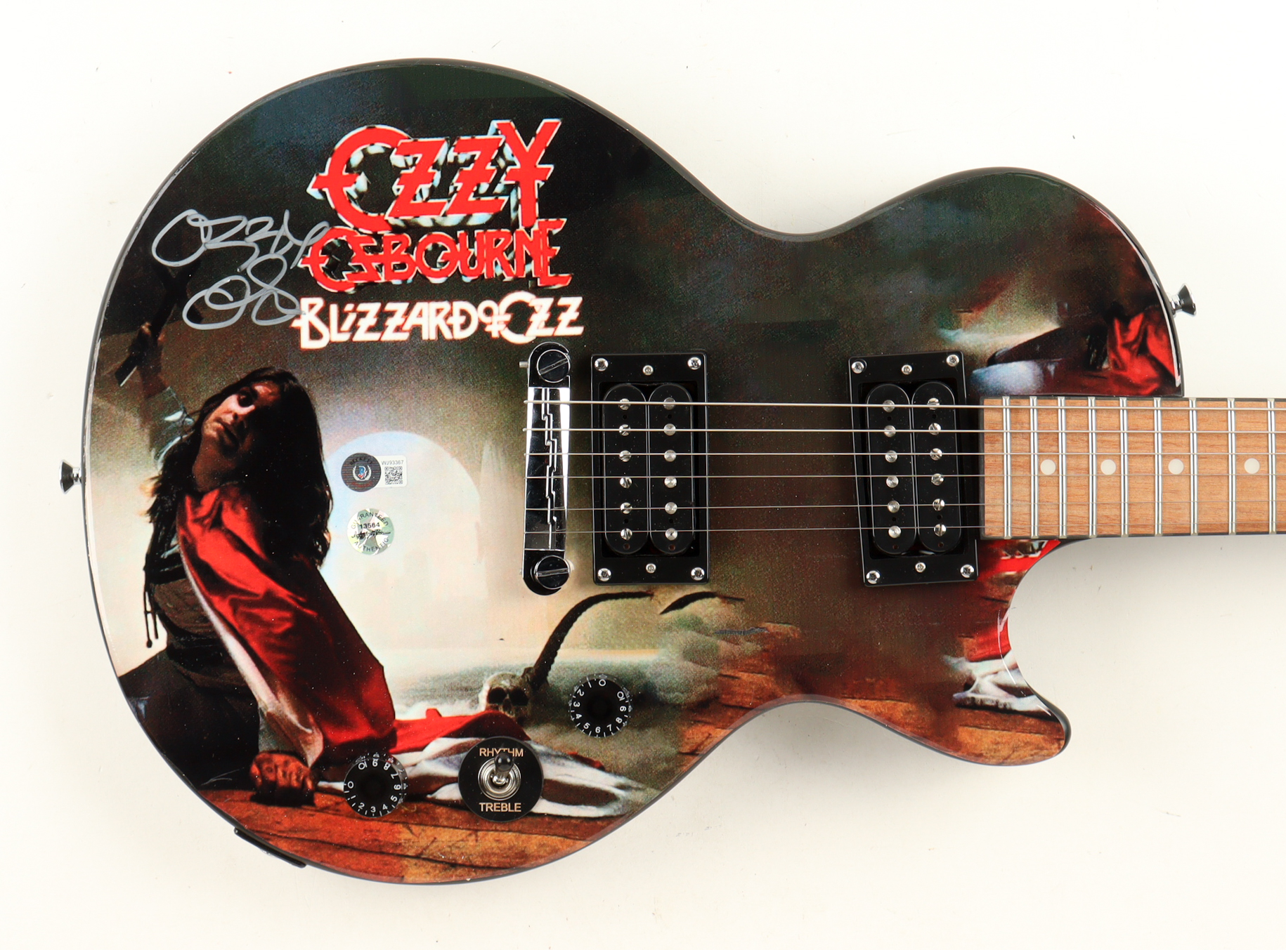 Ozzy Osbourne Signed Custom 39" Electric Guitar (AutographCOA & AutographPros) at PristineAuction.com Ozzy Osbourne Signed Custom 39" Electric Guitar (AutographCOA & AutographPros) at PristineAuction.com