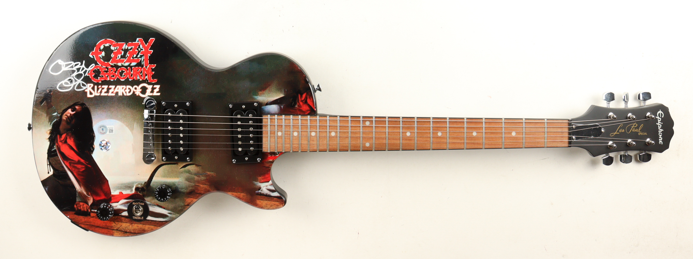 Ozzy Osbourne Signed Custom 39" Electric Guitar (AutographCOA & AutographPros) at PristineAuction.com Ozzy Osbourne Signed Custom 39" Electric Guitar (AutographCOA & AutographPros) at PristineAuction.com