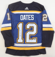 Adam Oates Signed Blues Adidas Authentic Jersey Inscribed "1420 NHL Pts", "5x All Star", & "HOF 2012" (Beckett) at PristineAuction.com