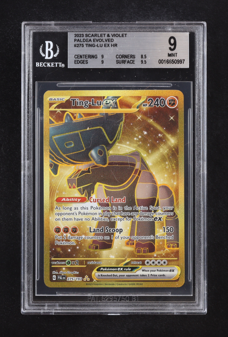 Ting-Lu ex HR 2023 Pokemon Scarlet and Violet Paldea Evolved #275 (BGS 9) at PristineAuction.com Ting-Lu ex HR 2023 Pokemon Scarlet and Violet Paldea Evolved #275 (BGS 9) at PristineAuction.com