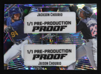 Jackson Chourio / Jaison Chourio Leaf Metal Blue Crystal Pre-Production Proof #NNO #1/1 at PristineAuction.com