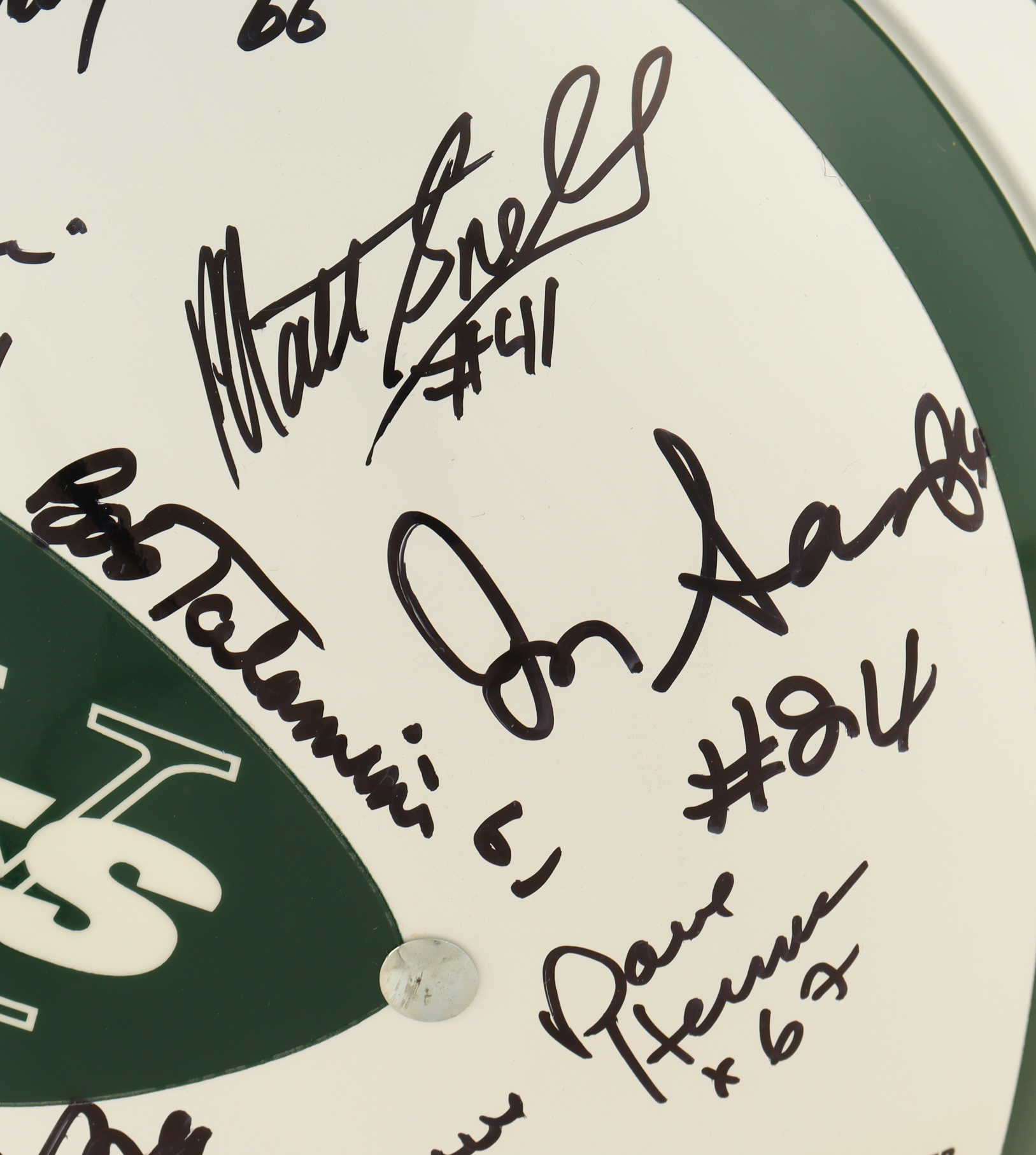 1969 Jets Full Size Helmet Signed By (27) With Joe Namath, Bake Turner, Bill Baird (Steiner) at PristineAuction.com 1969 Jets Full Size Helmet Signed By (27) With Joe Namath, Bake Turner, Bill Baird (Steiner) at PristineAuction.com