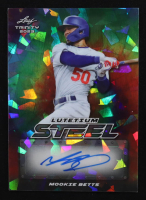 Mookie Betts 2023 Leaf Trinity Steel Lutetium Rainbow Crystal Autograph #SMB2 #1/1 at PristineAuction.com