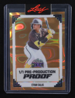Ethan Salas Leaf Metal Gold Lava Refractor Pre-Production Proof #NNO #1/1 RC at PristineAuction.com