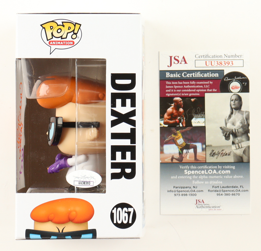 Candi Milo Signed "Cartoon Network" #1067 Dexter Funko Pop! Vinyl Figure Inscribed "Dexter" with Hand Drawn Glasses Sketch (JSA) at PristineAuction.com Candi Milo Signed "Cartoon Network" #1067 Dexter Funko Pop! Vinyl Figure Inscribed "Dexter" with Hand Drawn Glasses Sketch (JSA) at PristineAuction.com