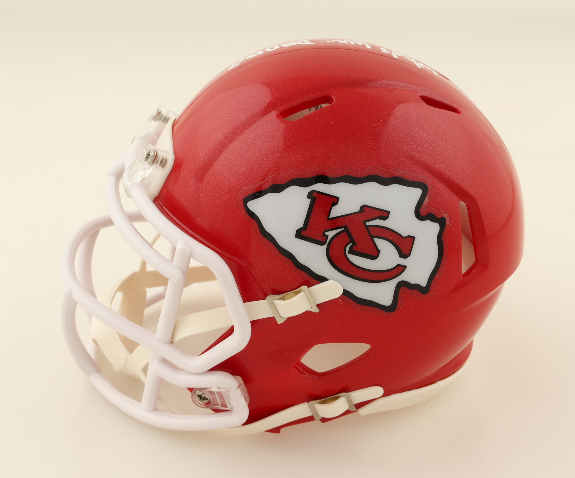 Patrick Mahomes Sr. Signed Chiefs Full-Size Speed Helmet Inscribed "Who's Your Daddy?" (Schwartz) at PristineAuction.com Patrick Mahomes Sr. Signed Chiefs Full-Size Speed Helmet Inscribed "Who's Your Daddy?" (Schwartz) at PristineAuction.com
