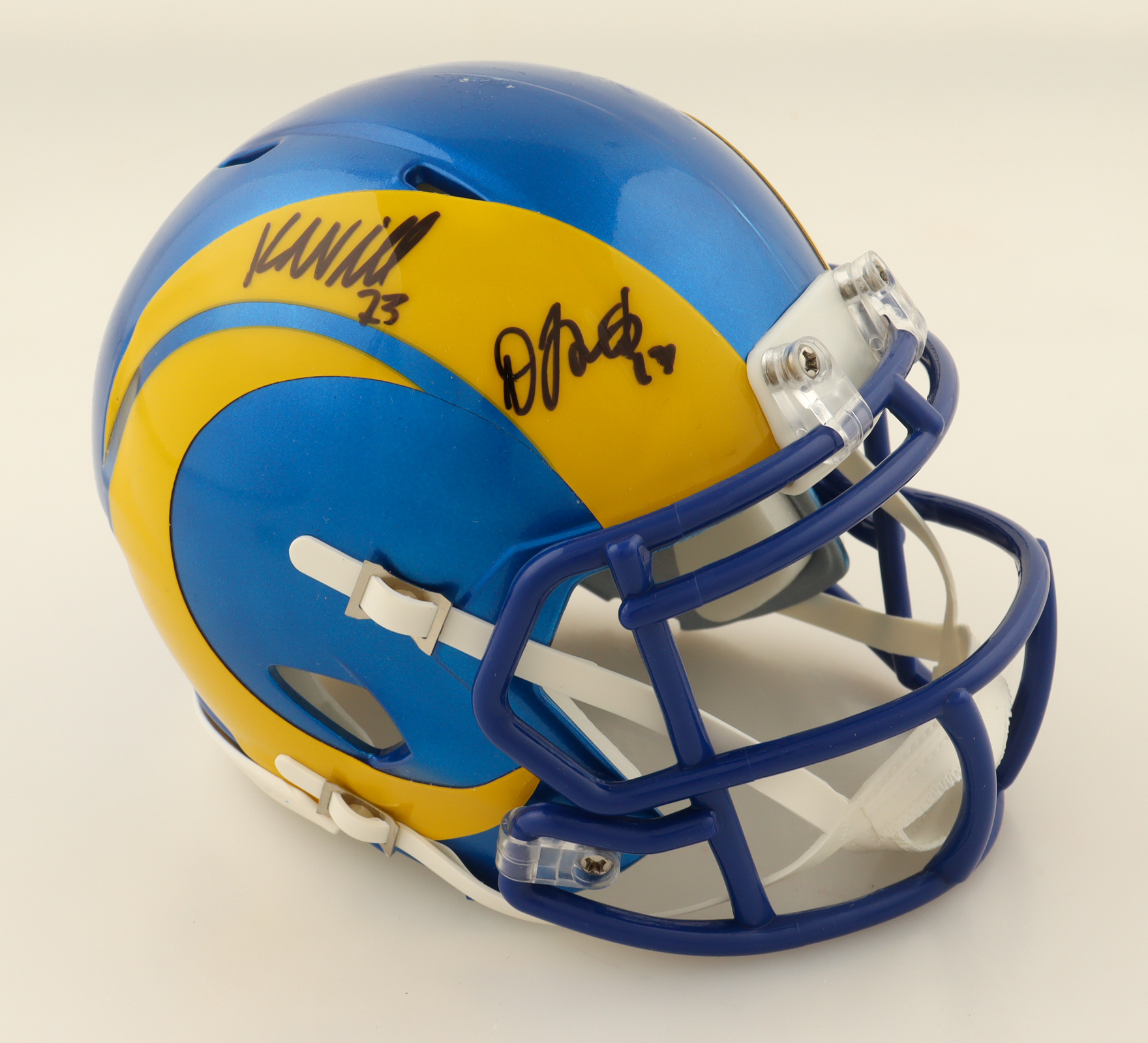 Davante Adams & Kyren Williams Signed Rams Speed Mini Helmet (Beckett) at PristineAuction.com Davante Adams & Kyren Williams Signed Rams Speed Mini Helmet (Beckett) at PristineAuction.com