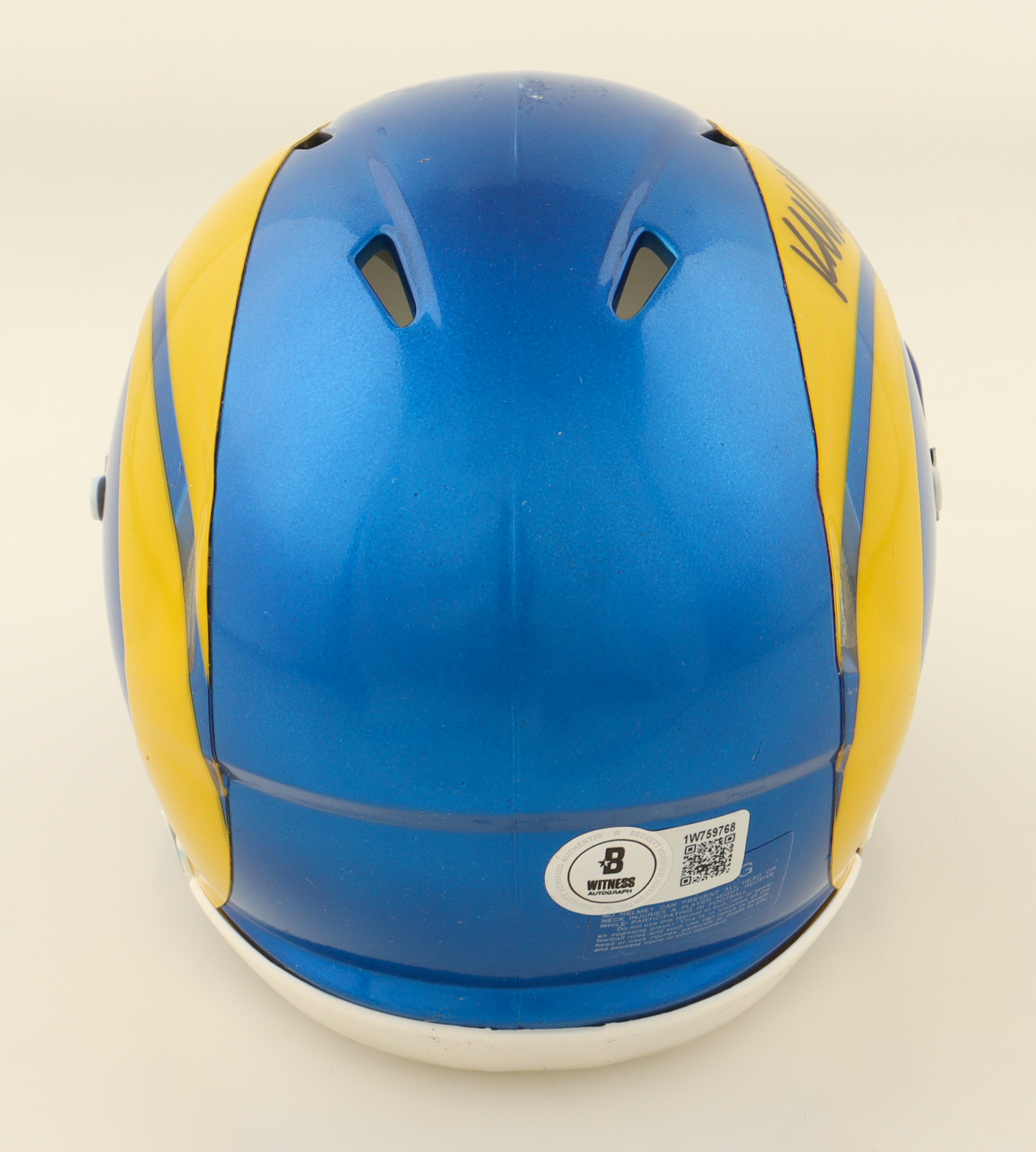 Davante Adams & Kyren Williams Signed Rams Speed Mini Helmet (Beckett) at PristineAuction.com Davante Adams & Kyren Williams Signed Rams Speed Mini Helmet (Beckett) at PristineAuction.com
