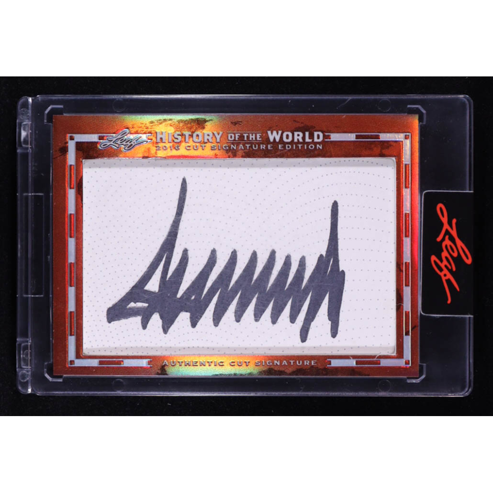 Donald Trump 2016 Leaf History Of The World Cut Signature Edition Bronze Holo #NNO at PristineAuction.com
