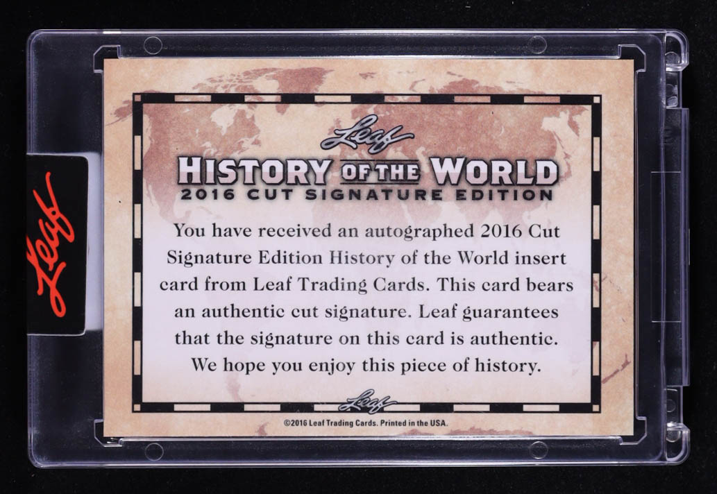 Donald Trump 2016 Leaf History Of The World Cut Signature Edition Bronze Holo #NNO at PristineAuction.com Donald Trump 2016 Leaf History Of The World Cut Signature Edition Bronze Holo #NNO at PristineAuction.com
