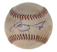 Xander Bogaerts Signed 2014 Game-Used Foul OML Baseball (Beckett & MLB) at PristineAuction.com
