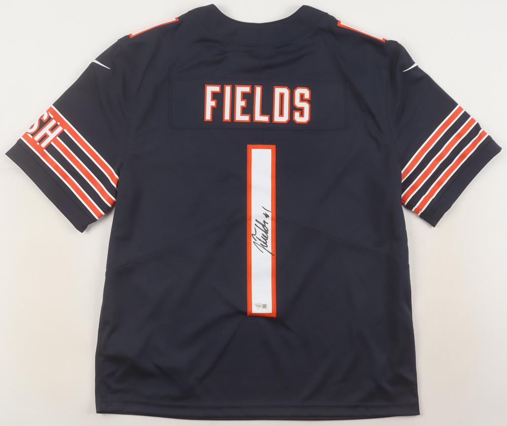Justin Fields Signed Bears Nike Authentic Jersey (Fanatics) at PristineAuction.com Justin Fields Signed Bears Nike Authentic Jersey (Fanatics) at PristineAuction.com