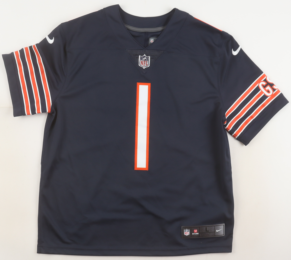 Justin Fields Signed Bears Nike Authentic Jersey (Fanatics) at PristineAuction.com Justin Fields Signed Bears Nike Authentic Jersey (Fanatics) at PristineAuction.com