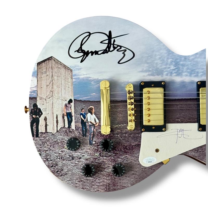 Roger Daltrey & Pete Townshend Signed "The Who" Custom Les Paul Style Guitar (JSA) at PristineAuction.com Roger Daltrey & Pete Townshend Signed "The Who" Custom Les Paul Style Guitar (JSA) at PristineAuction.com