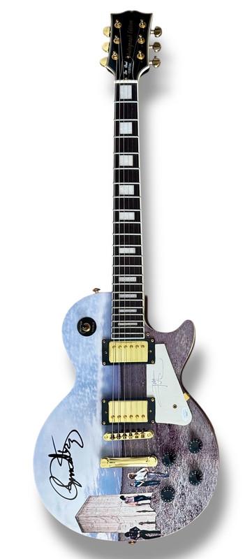 Roger Daltrey & Pete Townshend Signed "The Who" Custom Les Paul Style Guitar (JSA) at PristineAuction.com Roger Daltrey & Pete Townshend Signed "The Who" Custom Les Paul Style Guitar (JSA) at PristineAuction.com