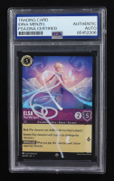 Idina Menzel Signed Disney Lorcana Elsa The Fifth Spirit Shimmering Skies #48/204 (PSA | Auto Grade PSA Authentic) at PristineAuction.com