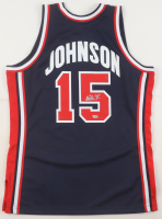 Magic Johnson Signed Team USA Mitchell & Ness Authentic Jersey (Fanatics) at PristineAuction.com