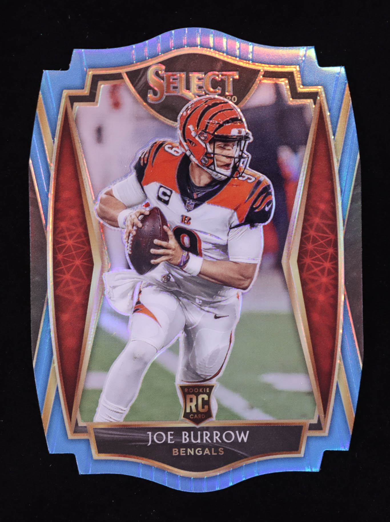 Joe Burrow 2020 Select Prizm Light Blue Die Cut #146 RC at PristineAuction.com Joe Burrow 2020 Select Prizm Light Blue Die Cut #146 RC at PristineAuction.com