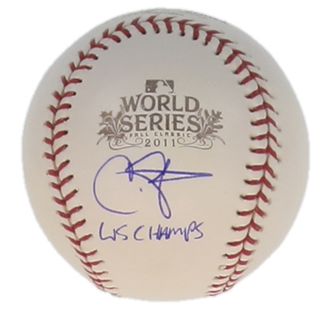 Chris Carpenter Signed 2011 World Series Baseball Inscribed "WS Champs" (Beckett) at PristineAuction.com Chris Carpenter Signed 2011 World Series Baseball Inscribed "WS Champs" (Beckett) at PristineAuction.com