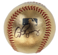 Alex Rodriguez Signed Gold Leather OML Baseball (Beckett) at PristineAuction.com