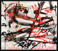 "Wings in the Noise" 2025 26x30 Original Painting on Canvas by Tadas Zaicikas | TedyZet (Zaicikas) at PristineAuction.com