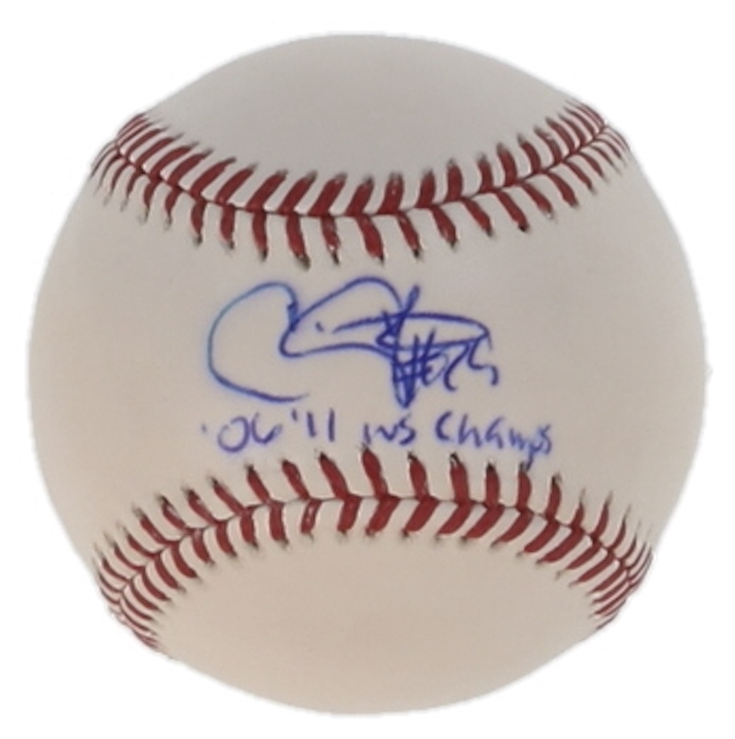 Chris Carpenter Signed OML Baseball Inscribed "06, 11 WS Champs" (Beckett) at PristineAuction.com Chris Carpenter Signed OML Baseball Inscribed "06, 11 WS Champs" (Beckett) at PristineAuction.com