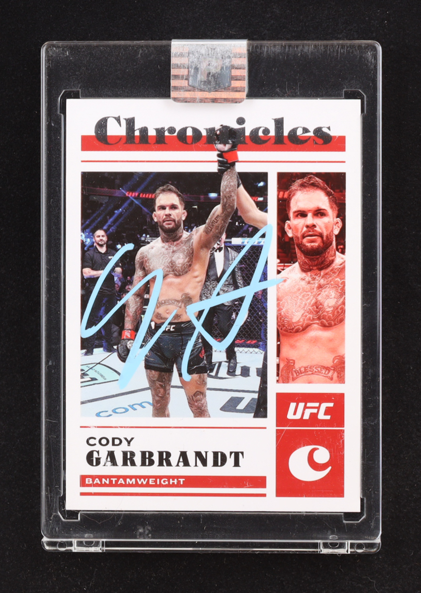 Cody Garbrandt Signed 2023 Panini Chronicles UFC #18 (PA) at PristineAuction.com Cody Garbrandt Signed 2023 Panini Chronicles UFC #18 (PA) at PristineAuction.com