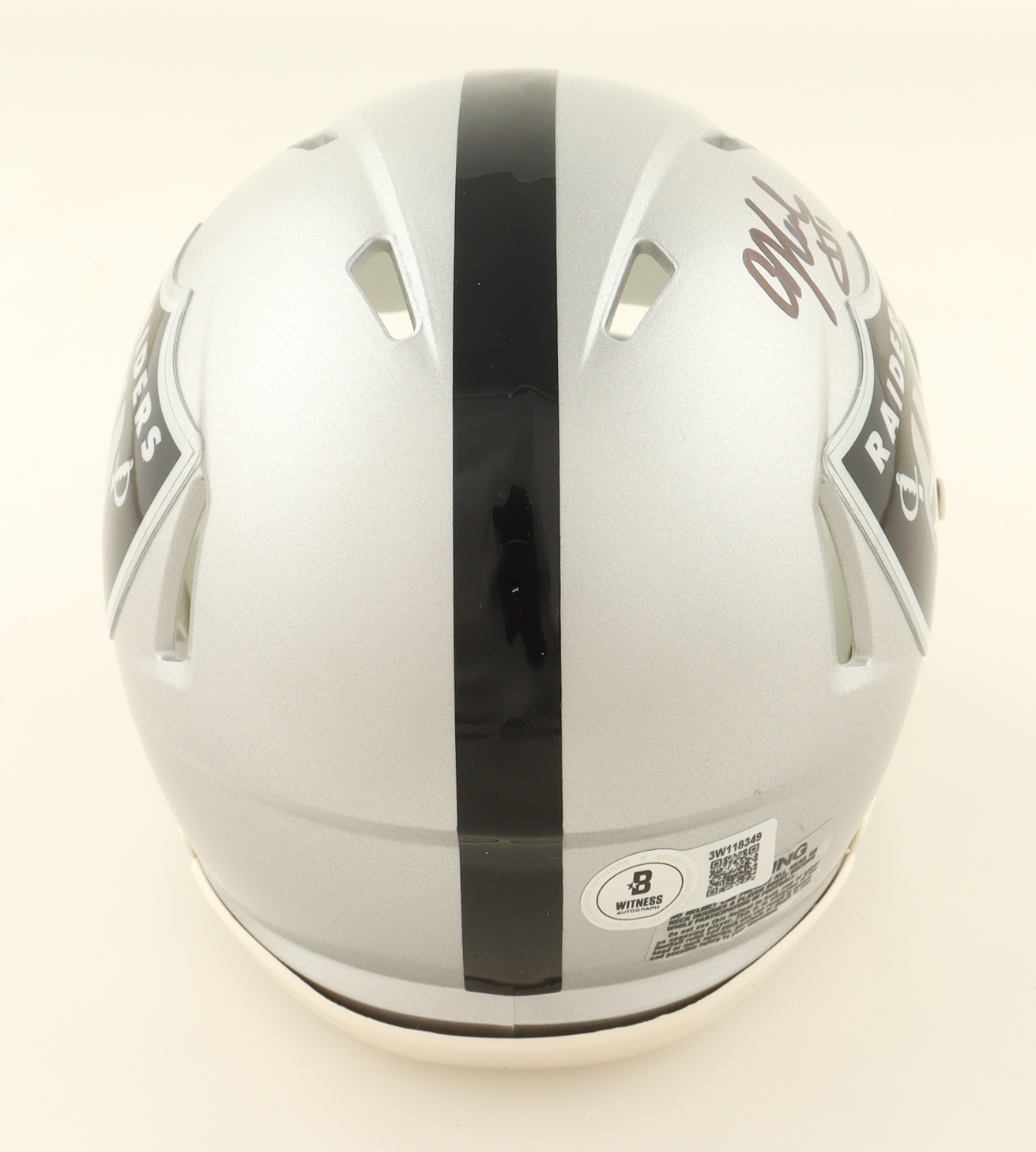 AJ Cole Signed Raiders Speed Mini Helmet (Beckett) at PristineAuction.com AJ Cole Signed Raiders Speed Mini Helmet (Beckett) at PristineAuction.com