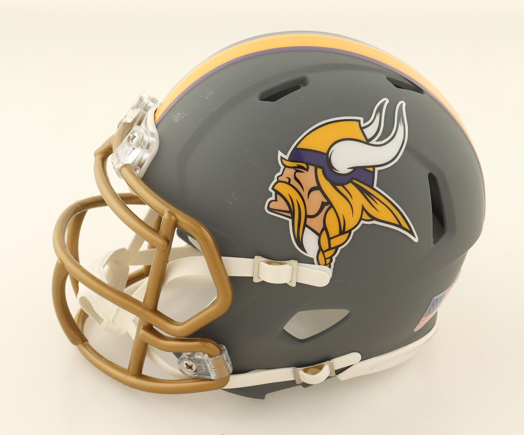 Kevin O'Connell Signed Vikings Slate Alternate Speed Mini Helmet (Beckett) at PristineAuction.com Kevin O'Connell Signed Vikings Slate Alternate Speed Mini Helmet (Beckett) at PristineAuction.com