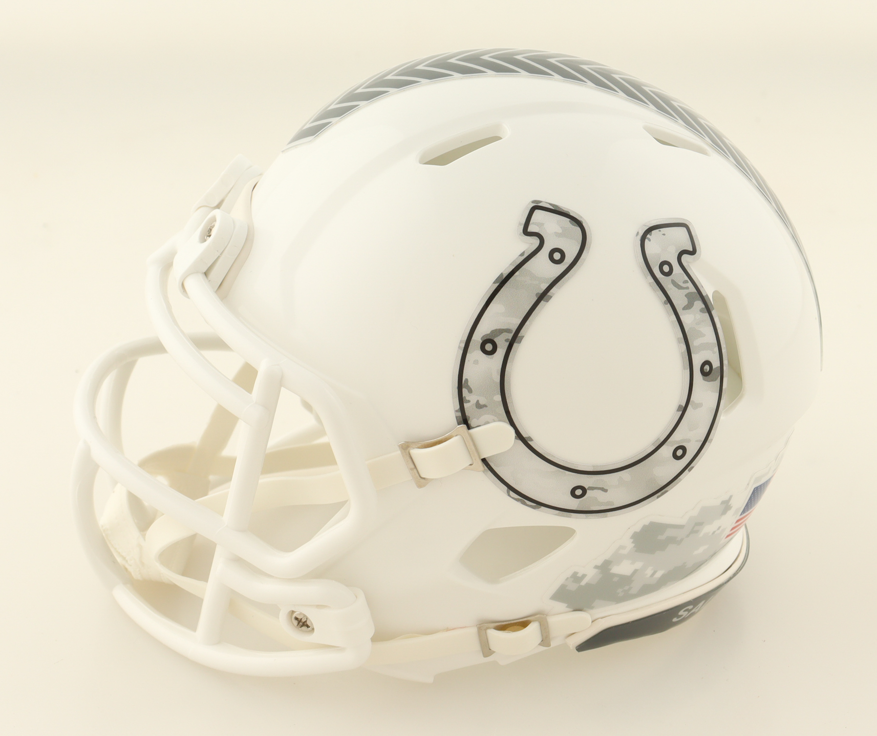 Camryn Bynum Signed Colts Salute To Service Alternate Speed Mini Helmet (Beckett) at PristineAuction.com Camryn Bynum Signed Colts Salute To Service Alternate Speed Mini Helmet (Beckett) at PristineAuction.com