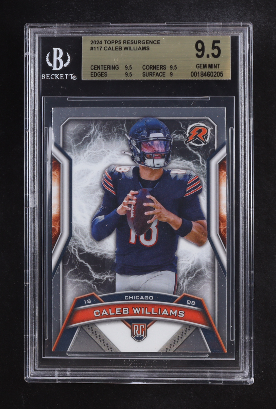 Caleb Williams 2024 Topps Resurgence #117 RC (BGS 9.5) at PristineAuction.com Caleb Williams 2024 Topps Resurgence #117 RC (BGS 9.5) at PristineAuction.com