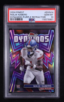 Malik Nabers 2024 Finest Dynamos Purple Refractors #DYN14 #006/125 RC (PSA 10) at PristineAuction.com