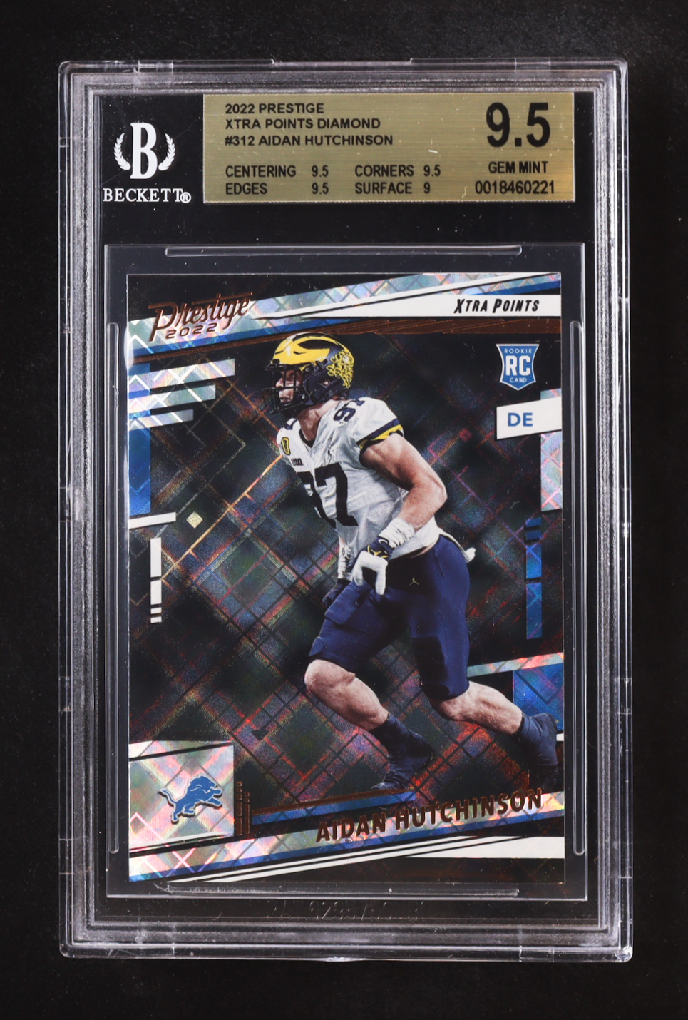 Aidan Hutchinson 2022 Prestige Xtra Points Diamond #312 RC (BGS 9.5) at PristineAuction.com Aidan Hutchinson 2022 Prestige Xtra Points Diamond #312 RC (BGS 9.5) at PristineAuction.com