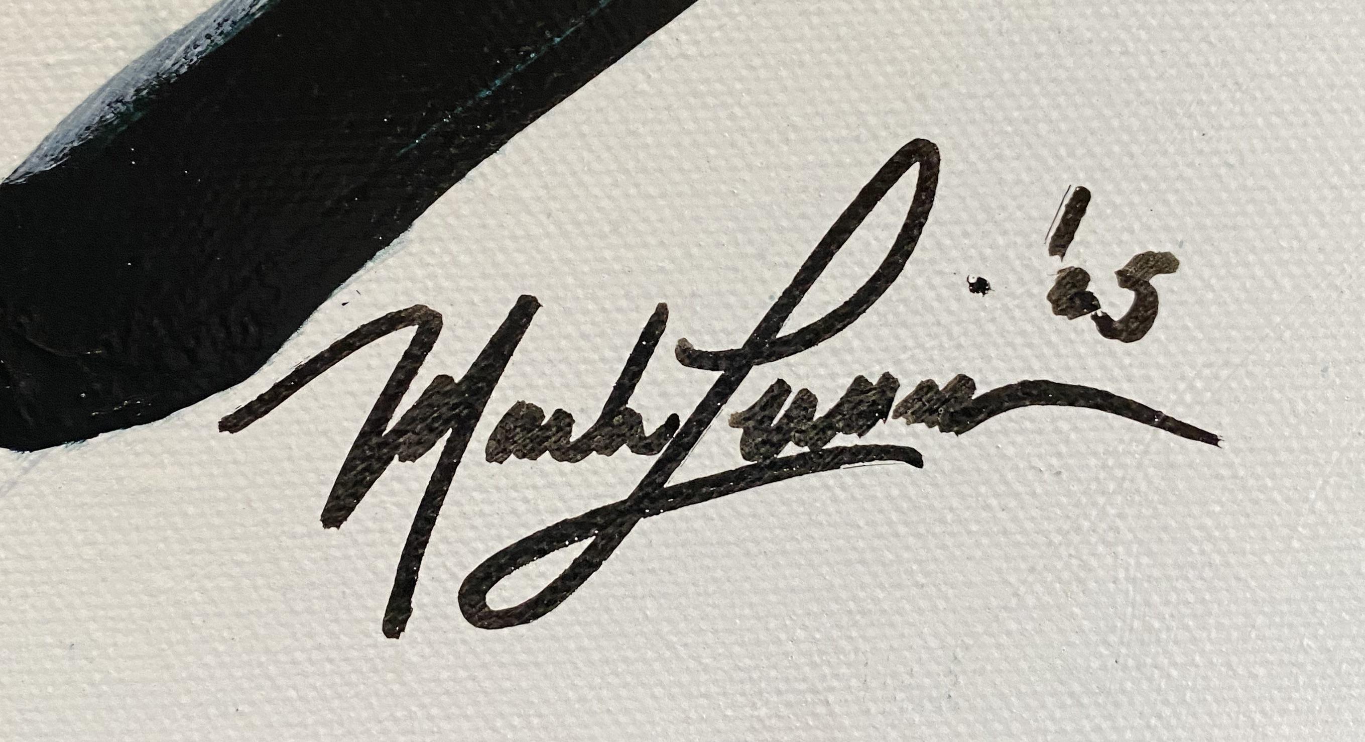 Mark Lewis Custom Framed Original Painting On Canvas #022-25 (Lewis) at PristineAuction.com Mark Lewis Custom Framed Original Painting On Canvas #022-25 (Lewis) at PristineAuction.com