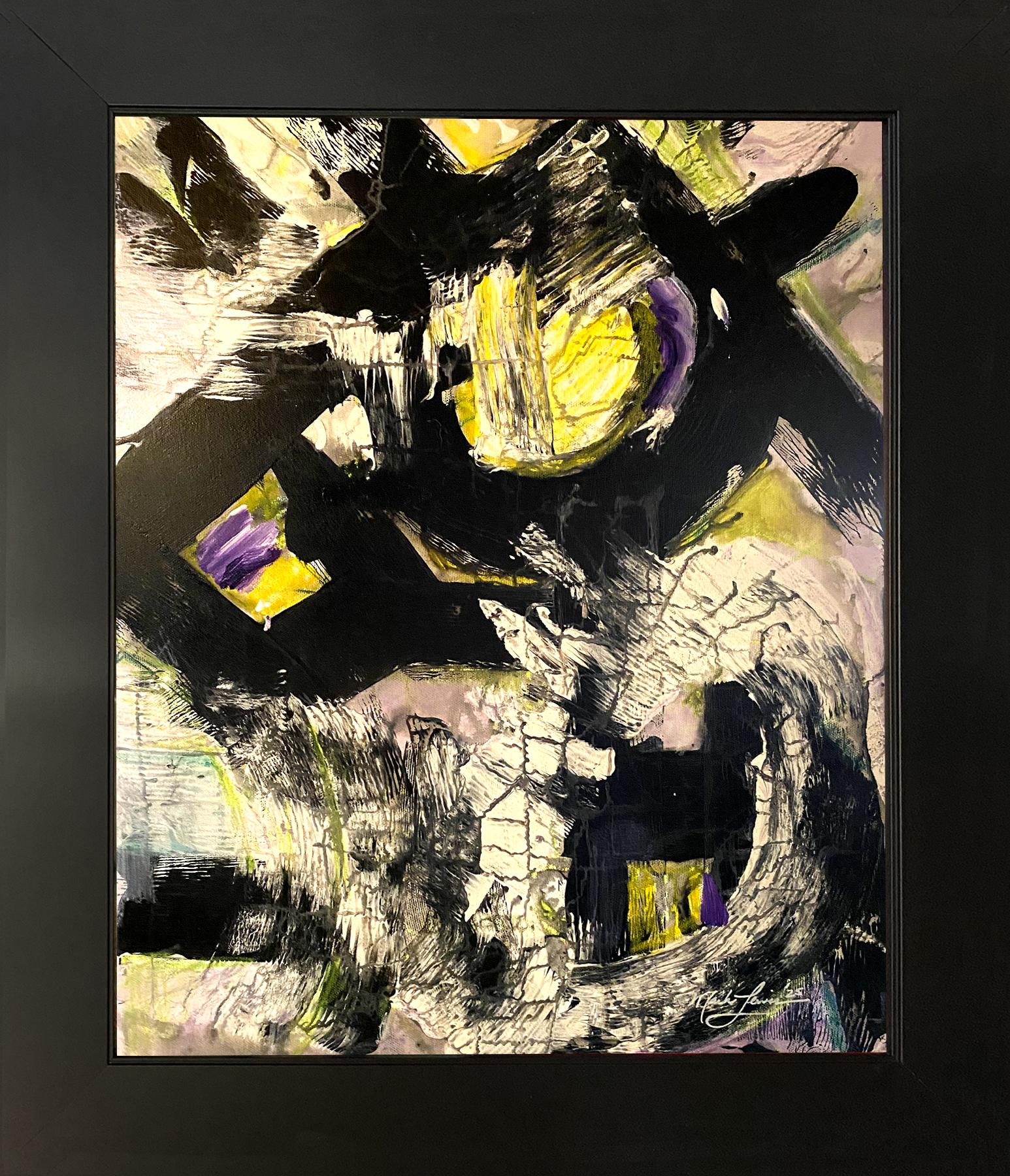 Mark Lewis Custom Framed Original Painting On Canvas #023-25 (Lewis) at PristineAuction.com Mark Lewis Custom Framed Original Painting On Canvas #023-25 (Lewis) at PristineAuction.com