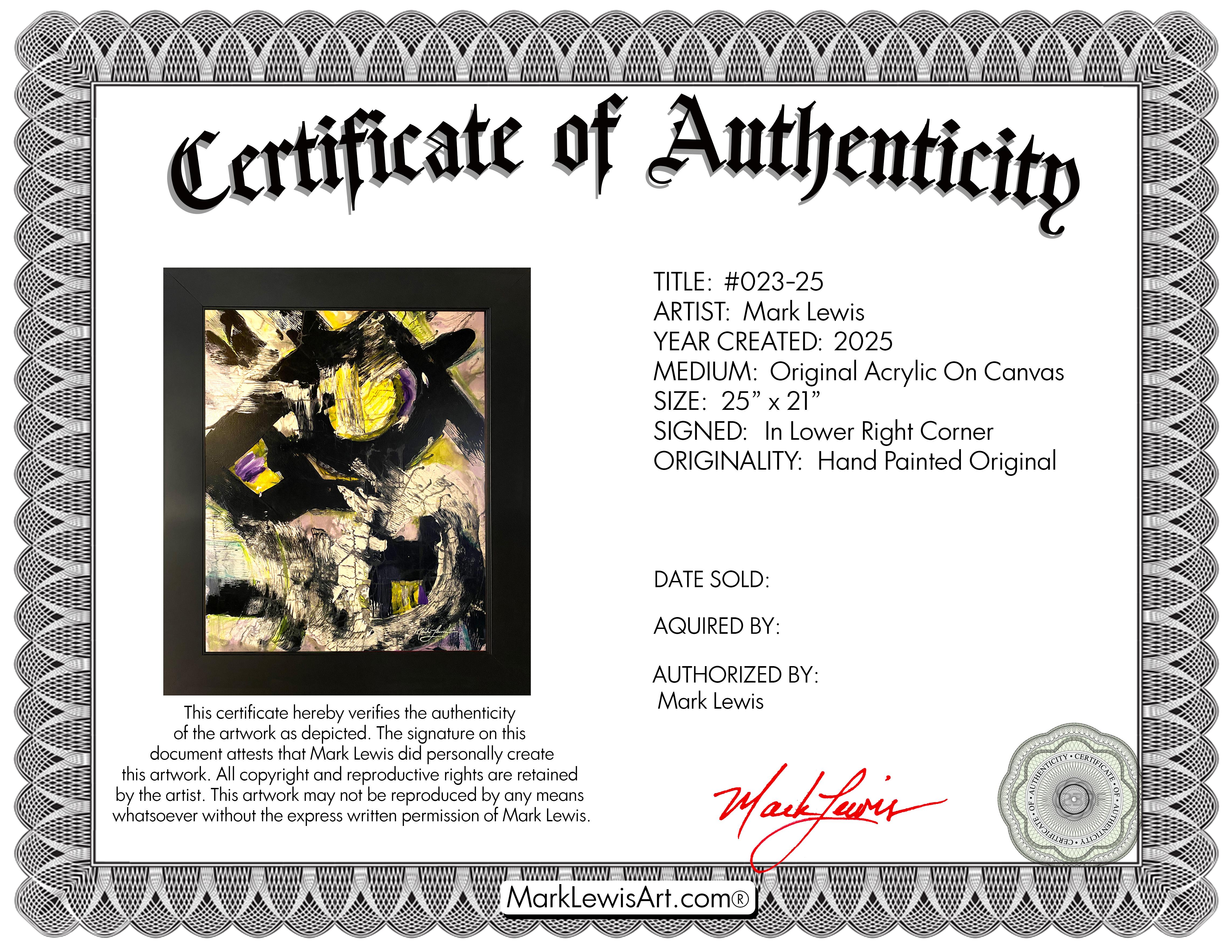 Mark Lewis Custom Framed Original Painting On Canvas #023-25 (Lewis) at PristineAuction.com Mark Lewis Custom Framed Original Painting On Canvas #023-25 (Lewis) at PristineAuction.com