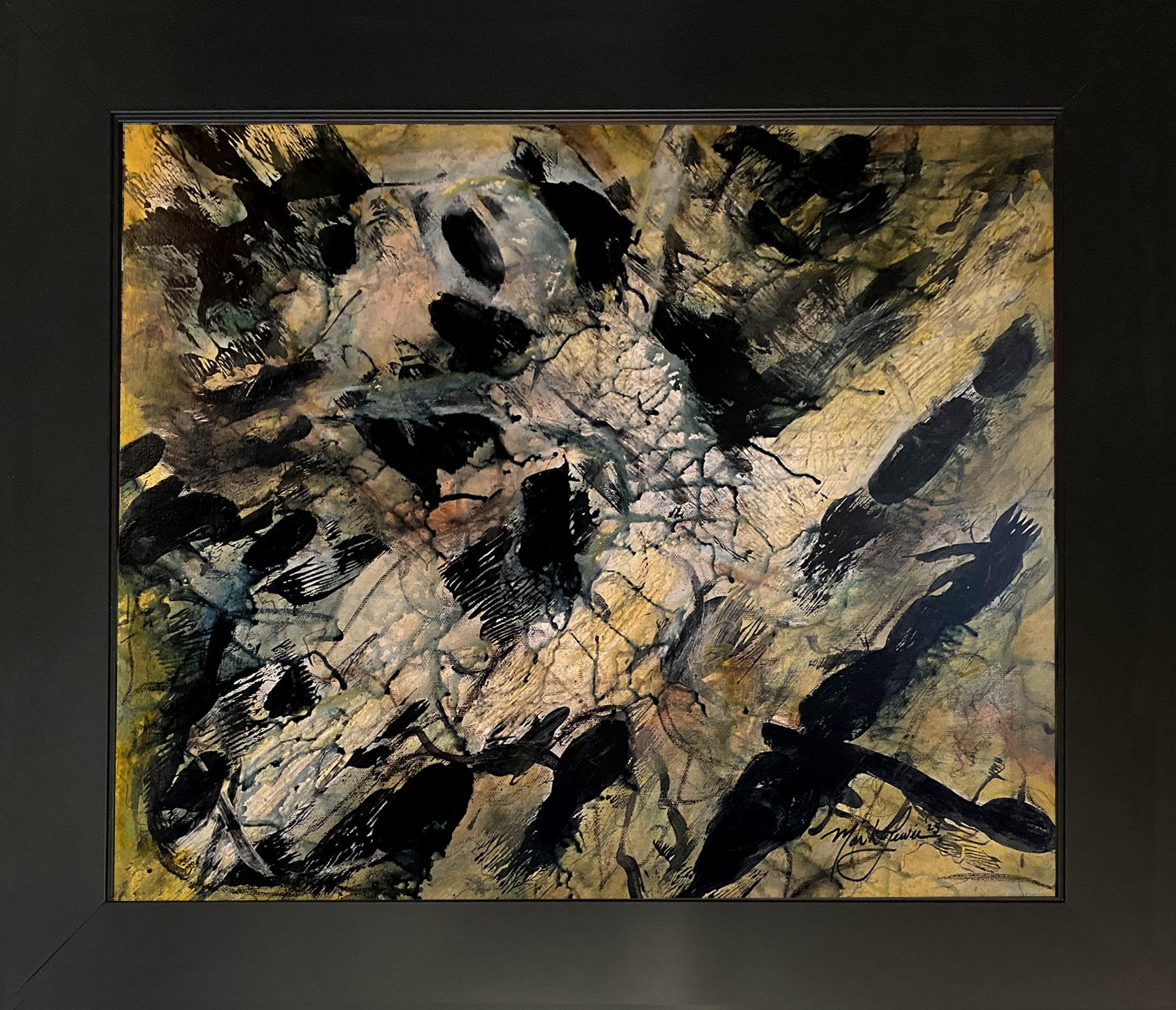 Mark Lewis Custom Framed Original Painting On Canvas #024-25 (Lewis) at PristineAuction.com Mark Lewis Custom Framed Original Painting On Canvas #024-25 (Lewis) at PristineAuction.com