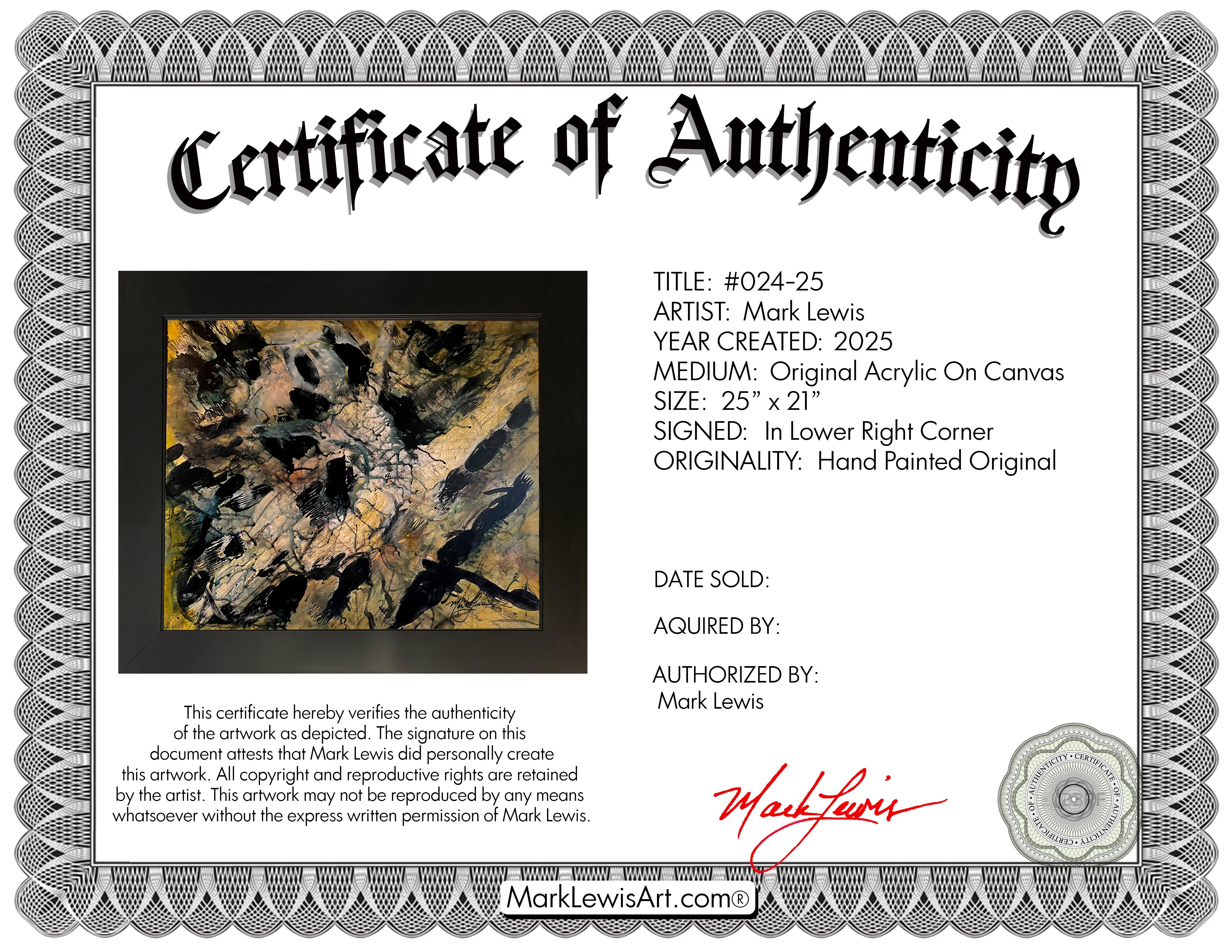 Mark Lewis Custom Framed Original Painting On Canvas #024-25 (Lewis) at PristineAuction.com Mark Lewis Custom Framed Original Painting On Canvas #024-25 (Lewis) at PristineAuction.com