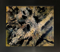 Mark Lewis Custom Framed Original Painting On Canvas #024-25 (Lewis) at PristineAuction.com