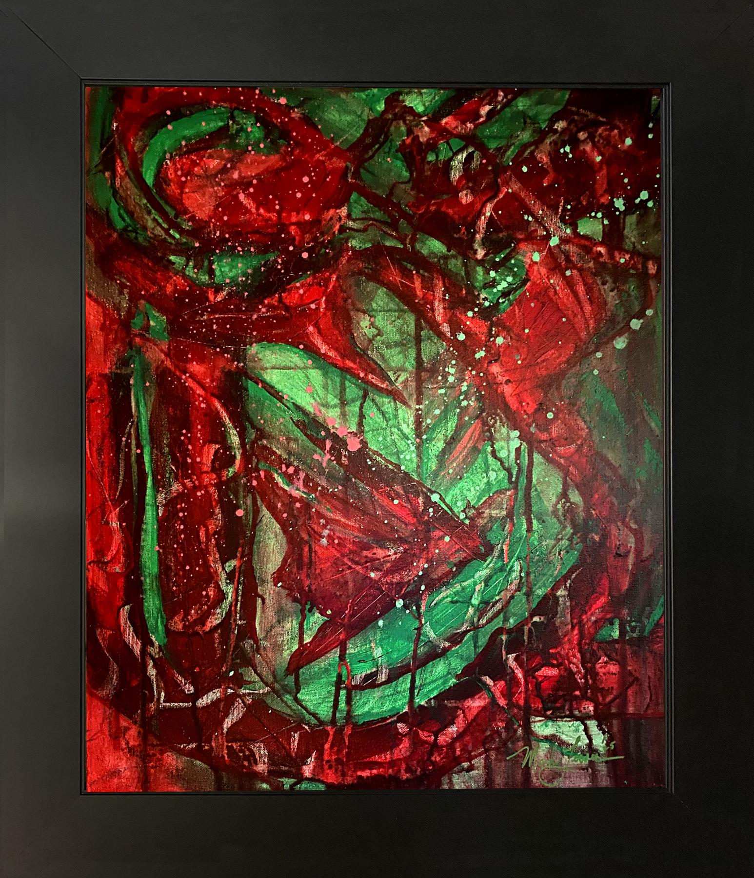Mark Lewis Custom Framed Original Painting On Canvas #025-25 (Lewis) at PristineAuction.com Mark Lewis Custom Framed Original Painting On Canvas #025-25 (Lewis) at PristineAuction.com