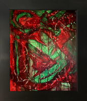 Mark Lewis Custom Framed Original Painting On Canvas #025-25 (Lewis) at PristineAuction.com