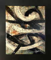 Mark Lewis Custom Framed Original Painting On Canvas #026-25 (Lewis) at PristineAuction.com
