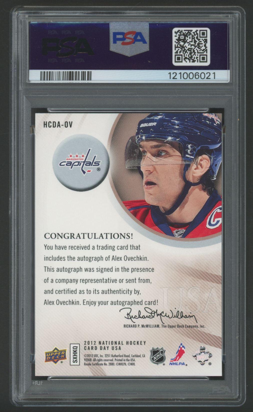 Alexander Ovechkin 2012 Upper Deck NHCD USA Autographs #HCDAOV (PSA 9) at PristineAuction.com Alexander Ovechkin 2012 Upper Deck NHCD USA Autographs #HCDAOV (PSA 9) at PristineAuction.com