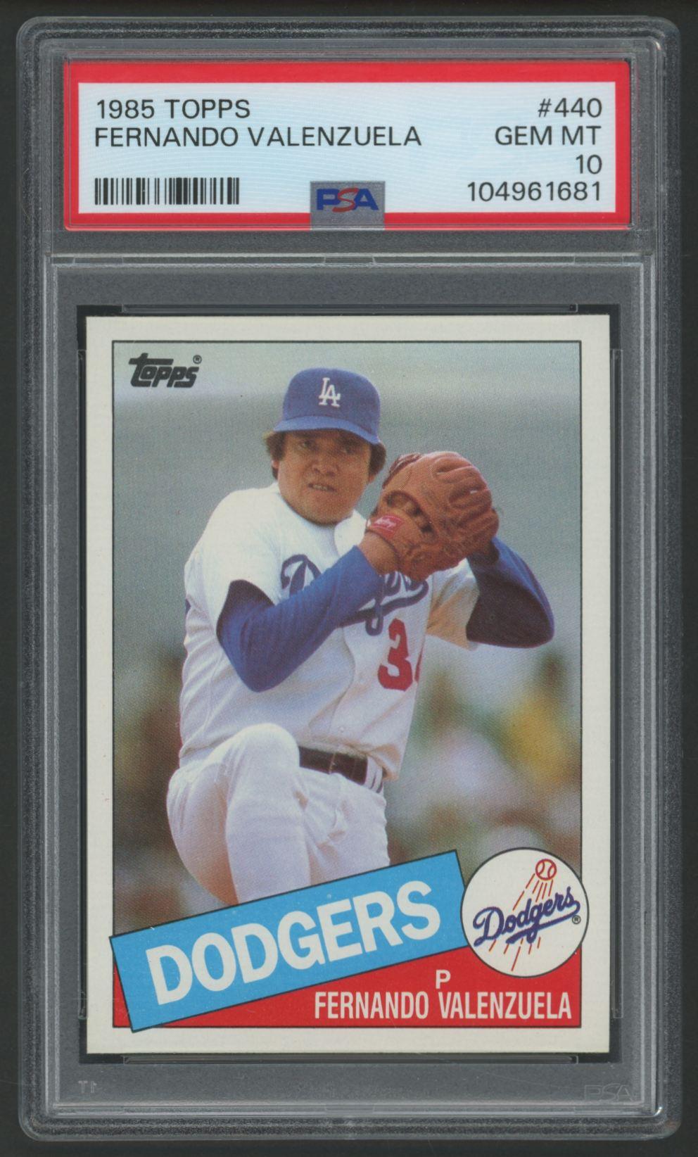 Fernando Valenzuela 1985 Topps #440 (PSA 10) at PristineAuction.com Fernando Valenzuela 1985 Topps #440 (PSA 10) at PristineAuction.com