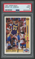 Magic Johnson / Michael Jordan 1991-92 Upper Deck CC #34 (PSA 9) at PristineAuction.com